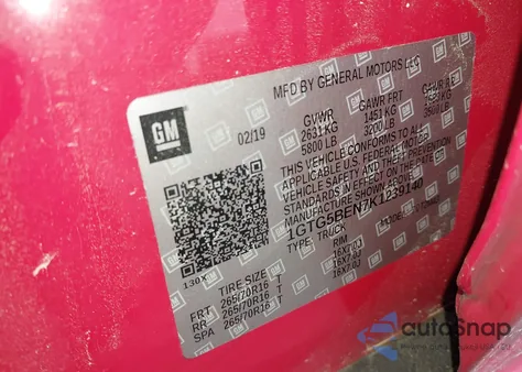 2019 GMC Canyon from USA, damaged, VIN 1GTG5BEN7K1239140